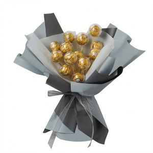 Kit DIY Support à Fleurs pour Bonbons et Chocolats – 100 Sphères Transparentes et Supports à Brochettes en Bambou pour Emballage de Bouquets d'Anniversaire et Fêtes - Product Image 3