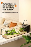 Aquarium JSD Ultra Clear Stream, filtre latéral tout-en-un, pompe silencieuse, éclairage LED, réservoir à faible entretien pour chambre et salon
