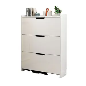 Moderne Hoge Rotatie Smalle Schoenenkast Unit Deur Huishouden Multi-Layer Slanke Fooi Schoenenrek Kast Met Bank