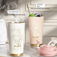 Ensemble de tasses à thé en acier inoxydable créatif pour anniversaire, personnalisé, isolé, durable, écologique, grande capacité, vente en gros
