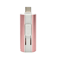 Clé USB 2.0 coulissante en aluminium, étanche et résistante aux chocs, en métal, pour cadeau promotionnel, vente en gros