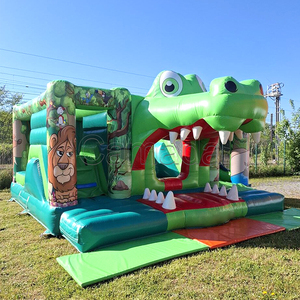 Château gonflable commercial en PVC Crocodile Pirate avec toboggan, capacité 800 kg, écologique, certifié CE, pour extérieur - Product Image 4