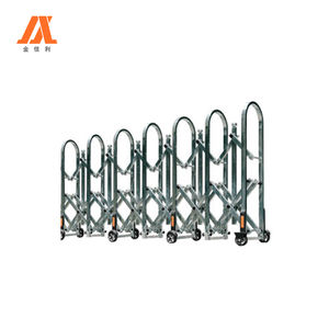 Sicurezza stradale portatile in acciaio retrattile barricata recinzione temporaneo controllo folla Mobile in acciaio pieghevole cancello di sicurezza - Product Image 3