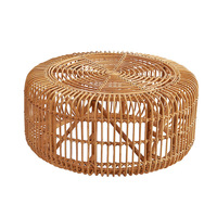 Meubles de maison, petite table basse tissée, chaise pour le thé de l'après-midi, tabourets modernes créatifs écologiques, table à thé ronde en rotin tissé