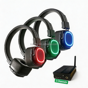 Casque sans fil K206 pour disco silencieux longue portée, idéal pour fêtes discrètes, tourisme, yoga et activités de plein air – Portée de 500 m - Product Image 1