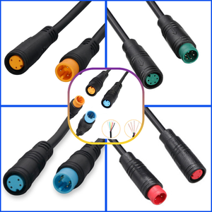 Cable de Extensión de PVC Personalizado de 3P/4P/5P/6P, Macho y Hembra, Impermeable, para Bicicleta Eléctrica, Kit de Pantalla para Motocicleta, Aplicación Automotriz WCA16 - Product Image 1