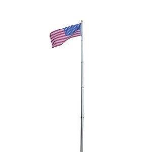 Mât de drapeau de parc extérieur d'usine personnalisable drapeaux télescopiques en soie de polyester d'alliage d'aluminium personnalisés pour l'<span class=keywords><strong>assurance</strong></span> automobile - Product Image 1