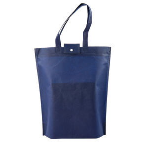 Thấp moq tùy chỉnh có thể tái chế có thể gập lại không dệt vải mua sắm Túi dây đeo vai Snap Nút màn hình in logo mẫu miễn phí - Product Image 1