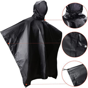 Poncho Impermeable con Capucha para <span class=keywords><strong>Hombre</strong></span>, de Nailon, Táctico, de Camuflaje, para Exteriores, de Protección, para Emergencias, al por Mayor - Product Image 3
