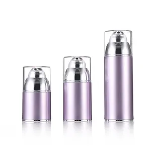 Luxury Rotating Airless Bottle Refillable Round Cosmetic Lotion Pump Bottle 50ml 30ml Airless Pump Bottle