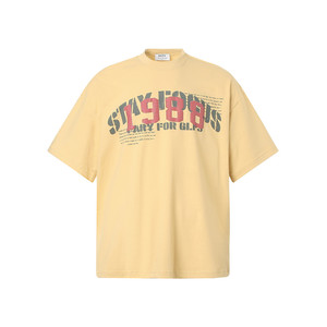 Camiseta de manga corta con estampado de letras de espuma de 250g personalizada al por mayor, novedad de verano, camiseta a juego hip hop Street - Product Image 3
