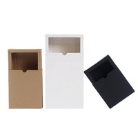 Boîte d'emballage en papier noir mat, brun, blanc, avec logo personnalisé, boîte à tiroir, cosmétiques, parfum, étui pour téléphone, cadeau, sous-vêtements, chaussettes