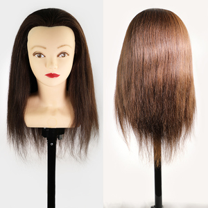 Perruque <span class=keywords><strong>de</strong></span> mannequin en cheveux humains, haut <span class=keywords><strong>de</strong></span> gamme, affichage noir, support <span class=keywords><strong>de</strong></span> cils afro-américains, trépied réaliste, vente en gros, 100% - Product Image 3