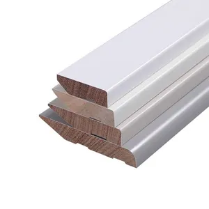  La vernice bianca di vendita calda 2023 viene fornita in legno massello con striscia decorativa e modanatura in legno con primer