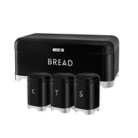 Boîte à pain de luxe avec support argenté pour la décoration de la cuisine, boîtes à pain en métal galvanisé, rétro crème pour le comptoir de cuisine
