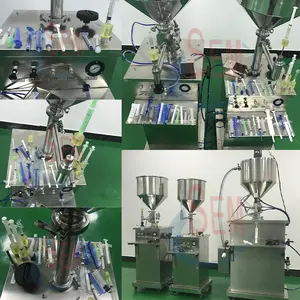 Machine de remplissage automatique pour bouteilles de verre préplumées, en plastique, avec pièces