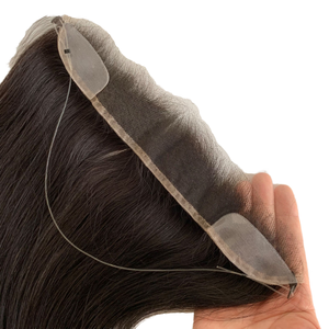 Perruques à fermeture en dentelle européenne pour femmes, <span class=keywords><strong>sans</strong></span> clips, cuticules alignées, modèle peau, ligne de cheveux parfaite, <span class=keywords><strong>sans</strong></span> colle requise - Product Image 4