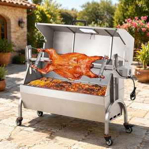 Grill à gaz moderne robuste en acier inoxydable avec allumage électronique et protection haute pression pour les fêtes <span class=keywords><strong>de</strong></span> steak en plein air - Product Image 1