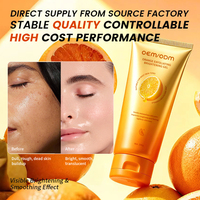 Gel exfoliant éclaircissant pour le visage à l'extrait d'orange, usage quotidien, nettoie les pores, adoucit et élimine les peaux mortes