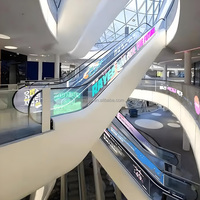 Écran LED transparent P3.91, affichage LED en verre haute transparence pour vitrine de centre commercial