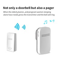 Sonnette de porte extérieure sans fil, étanche, sans batterie, auto-alimentée, ensembles de sonnettes de porte, sonnettes de porte intelligentes cinétiques pour la maison et l'extérieur
