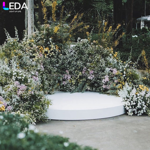 LEDA - Décoration de haute qualité - Cadre de scène de mariage rond en acrylique blanc pour l'intérieur - Scène de concert pour cérémonie de mariage - Product Image 2