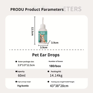 <span class=keywords><strong>Gotas</strong></span> de Limpieza de Oídos de Plástico Eficaces para Mascotas, Fórmula Segura Antiinflamatoria para Perros y Gatos, Cuidado de Infecciones de Oídos, Uso en el Baño - Product Image 3