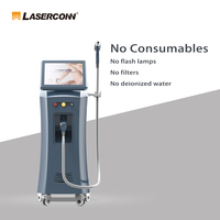 Machine à diode laser d'épilation Alexandrite multi-longueurs d'onde avec refroidissement par air/eau/semi-conducteur et écran tactile HD 15,6 pouces