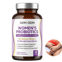 Capsules de probiotiques pour femmes Aeglewell OEM, prébiotiques, canneberge, complément alimentaire pour la santé vaginale, formule naturelle, étiquette privée, GMP