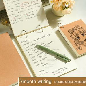 Wall-mountable Leather A6/A5 Loose-leaf Spiral <strong>Notebook</strong> <strong>with</strong> 100 Sheets Portable Detachable Notepad - Product Image 2