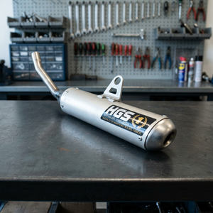 Terminale di scarico HGS in acciaio grigio con silenziatore in gomma per SX 85 18-25 Prodotto in Italia - Product Image 3
