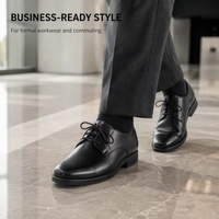 Chaussures en cuir brillant légères, décontractées, formelles, tactiques, à lacets, avec logo personnalisé