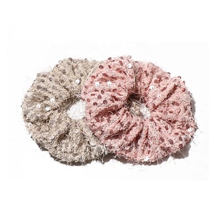 Diademas con Lentejuelas Dulces y Lindas, Coleteros de Encaje, Accesorios Elásticos para el Cabello, Coleteros Grandes para Niñas - Product Image 1