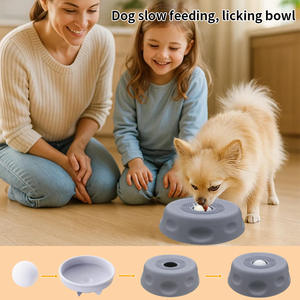 Cuencos de Alimentación Lenta para Perros al por Mayor, Antideslizantes, con Bola Integrada para Lamer, Juguete para Cachorros, para Razas Grandes, Medianas y Pequeñas - Product Image 2