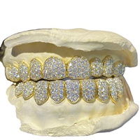 Personnalisé 925 Sterling Sliver VVS Moissanite Grillz Glacé Femmes et Hommes Hip Hop Bijoux Grillz dents Diamant Moissanite Grillz