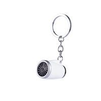 Porte-clés moteur à réaction de Style aviation Mini pendentif 5 couleurs avec porte-clés en cuir Cadeau en vrac Porte-clés en alliage de zinc ABS