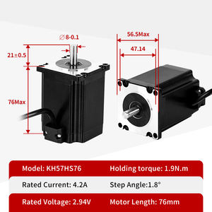 凯宏57 * 76毫米4轴电机De Paso防水Nema 23 2nm 76毫米套件Nema23步进电机组57bygh76 20kgf数控 - Product Image 2