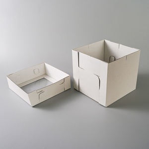Cake <b>Box</b> with Window Birthday Wedding Corrugated Paper Cake square <b>Box</b> - Product Image 1