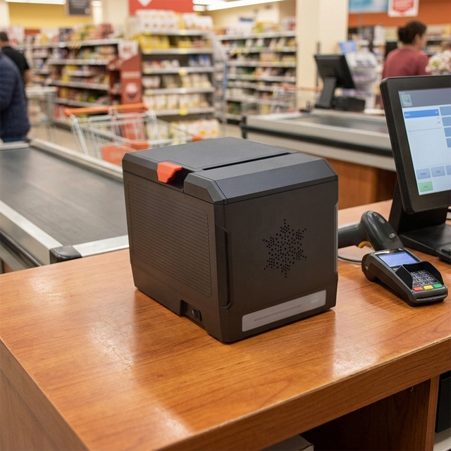 80mm Desktop POS Thermal Receipt Printer USB LAN Inkless 200mm/s Bill/Ticket for Restaurant Kitchen Retail Cash Register Stock