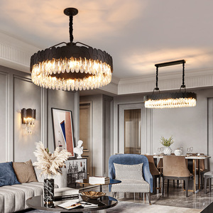 Insieme <span class=keywords><strong>design</strong></span> decorativo soggiorno oro Hotel Led lusso soffitto <span class=keywords><strong>lampadari</strong></span> di cristallo di lusso e luci a sospensione - Product Image 4