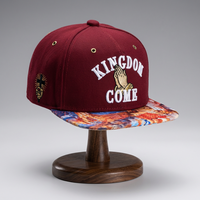 Casquette de baseball personnalisée Maroon Kingdom Come, casquette snapback, broderie arquée Mains en prière, visière plate, style Hip Hop