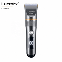 Tondeuse à cheveux sans fil rechargeable puissante pour barbier, kit de rasage, tondeuse à tête chauve, poignée en plastique, usage domestique et professionnel
