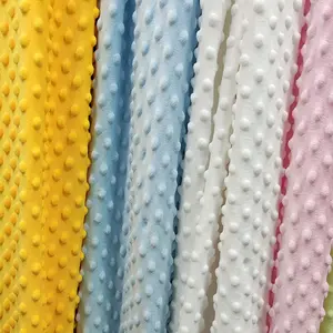 230g Super Soft Bubble Minky Dot Fabrics For Baby Blanket Toy Clothing Fabric