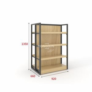 Kunden spezifische hölzerne einseitige Supermarkt Regal Convenience Store Metall Display Racks Holz Gondel Regale für Kosmetik Shop - Product Image 4