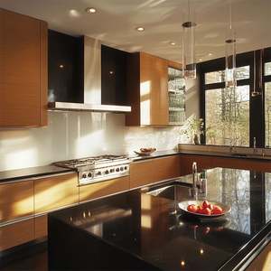 Ensembles de cuisine en acier inoxydable sur mesure, cuisines modulaires contemporaines de luxe avec évier, qualité supérieure pour un usage en appartement - Product Image 2