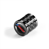 Nouveaux capuchons de valve de pneu de voiture en métal à texture fibre de carbone, couvre-valves de pneu solides, personnalisation du logo pour voitures, SUV, motos
