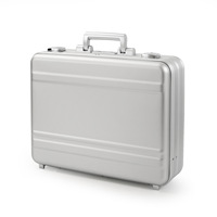 Valise de transport rigide personnalisable en aluminium argenté pour pilotes, bagages de voyage, OEM/ODM, boîte de transport pour transport en train