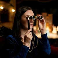 Binoculares de Ópera 3X25 para Mujer, con Cadena Ajustable, Portátiles, Vintage, Compactos, para Adultos, Conciertos, Ópera