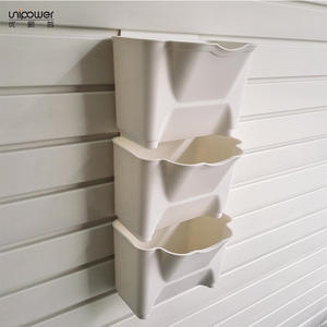 Maceta de plástico Unipower para colgar en la pared, diseño minimalista blanco para plantas verdes de interior, maceta colgante para Pothos - Product Image 2