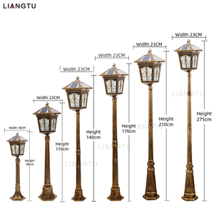 European Classic Solar Garden <strong>Light</strong> <strong>Vintage</strong> Antique Aluminum Outdoor Waterproof <strong>Street</strong> <strong>Light</strong> Garden <strong>Street</strong> Lighting - Product Image 4